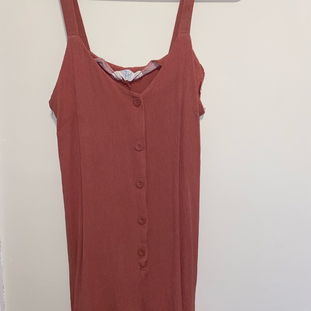 Brownish Orange, medium, button Romper